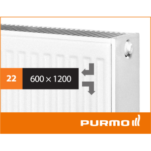 Стальной  панельный радиатор PURMO Compact 22 600x 1200