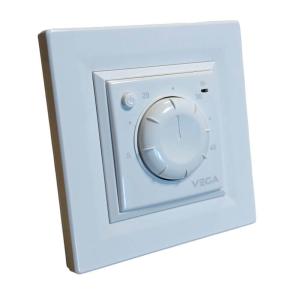 Терморегулятор для теплої підлоги механічний VEGA 030 Білий Терморегулятор для теплої підлоги механічний VEGA 030 Білий