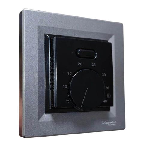 Терморегулятор механічний для теплої підлоги Castle AC308H (Asfora) чорний