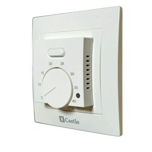 Терморегулятор механічний для теплої підлоги Castle AC308H (Asfora Schneider) білий