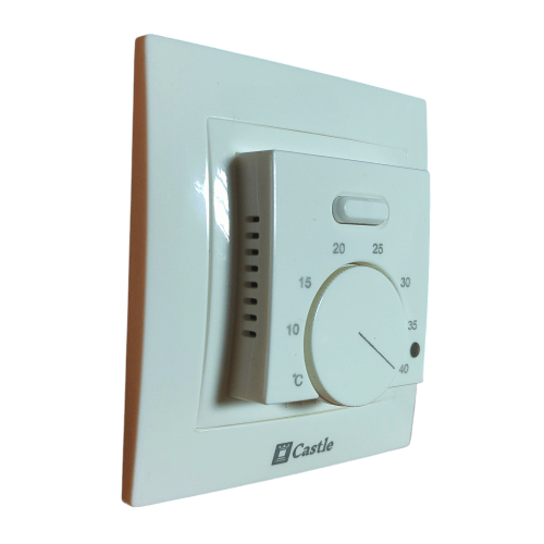 Терморегулятор механічний для теплої підлоги Castle AC308H слонова кістка Терморегулятор механічний для теплої підлоги Castle AC308H слонова кістка