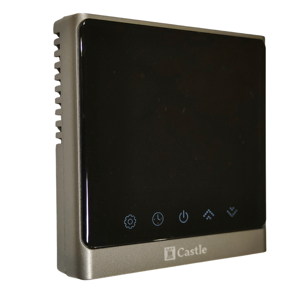 Терморегулятор програмний для теплої підлоги Castle АС8400Н WI-FI Чоний-Срібло