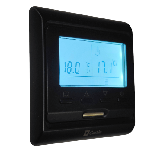 Терморегулятор программируемый для теплого пола Castle E51 Black Mat