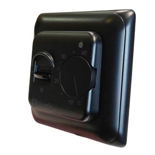 Терморегулятор механический для теплого пола Castle RTC 70.26 Black