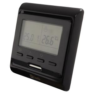Терморегулятор програмний для теплої підлоги Castle E51 Black
