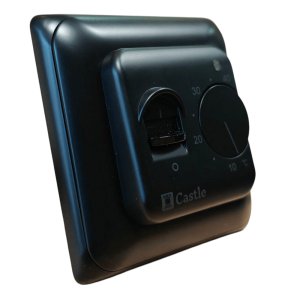 Терморегулятор механічний для теплої підлоги Castle RTC 70.26 Black Mat