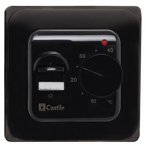 Терморегулятор механический для теплого пола Castle RTC 70.26 Black