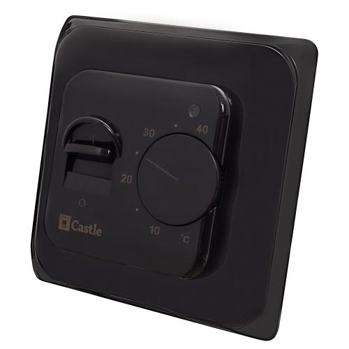 Терморегулятор механічний для теплої підлоги Castle RTC 70.26 Black Mat