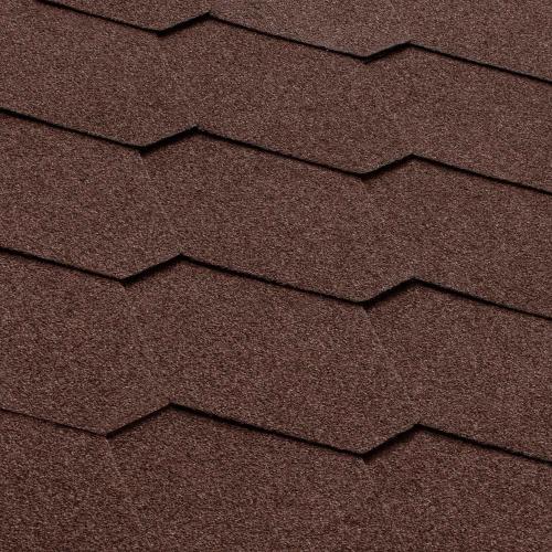 ICOPAL Битумная черепица (Шестигранник) Коричневый, Красный