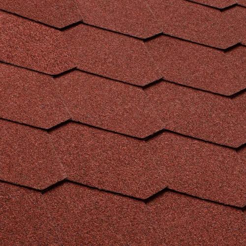 ICOPAL Битумная черепица (Шестигранник) Коричневый, Красный