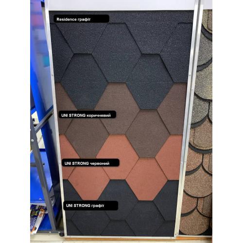 Matizol Битумная черепица UNI STRONG Коричневый с тенью Matizol Битумная черепица UNI STRONG Коричневый с тенью