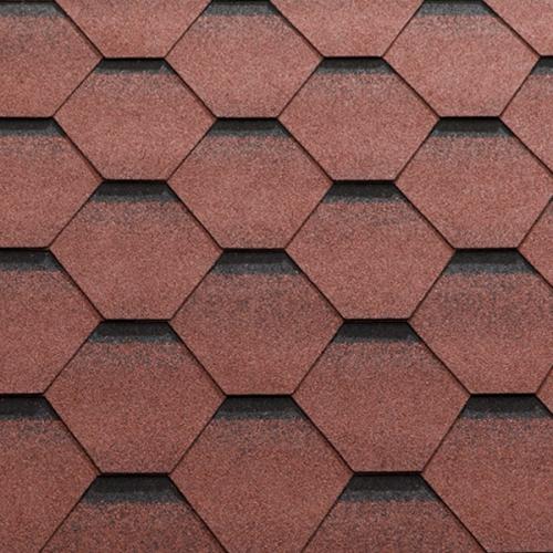 Matizol Битумная черепица UNI STRONG Красный с тенью