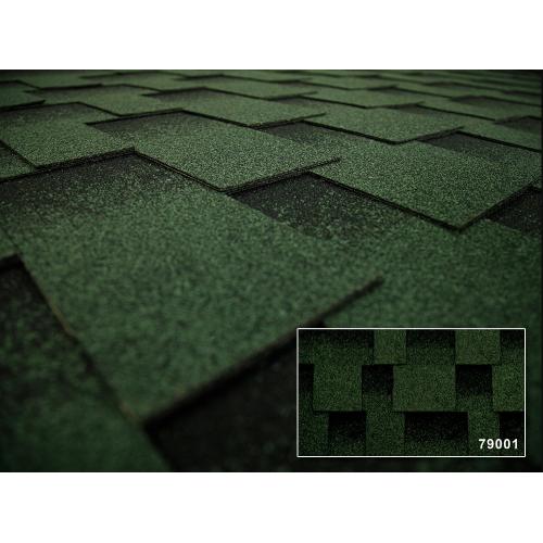 Бітумна черепиця Kerabit Квадро зелено-чорний 79001