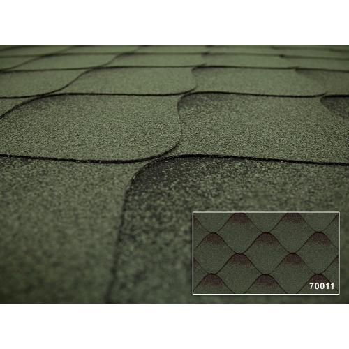 Битумная черепица Kerabit Волна зелено-черный 70011