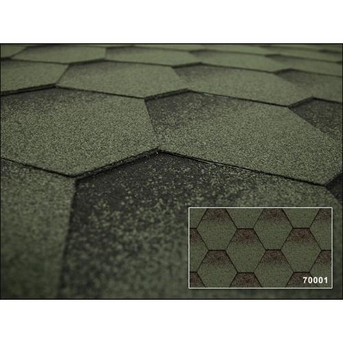 Бітумна черепиця Kerabit Трійка зелено-чорна 70001