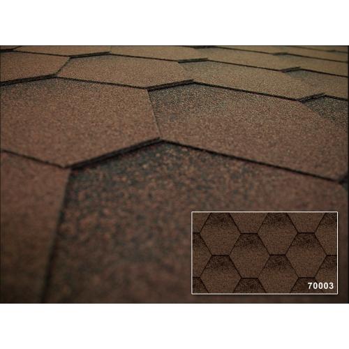 Бітумна черепиця Kerabit Трійка коричнево-чорний 70003