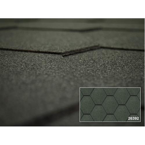 Битумная черепица Kerabit Тройка Однотонная серая 26392