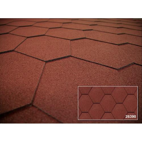 Бітумна черепиця Kerabit Трійка однотонна червона 26390