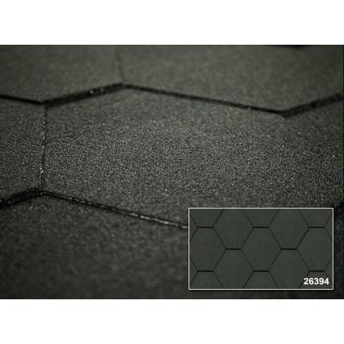 Бітумна черепиця Kerabit Трійка Однотонна чорна 26394