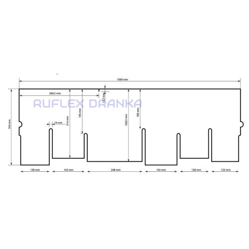 Битумная черепица Ruflex Dranka СБС Темная ночь