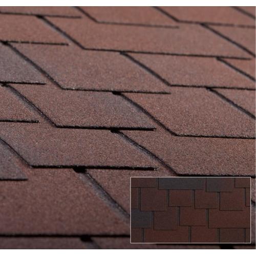 Бітумна черепиця Ruflex Dranka СБС Темний шоколад