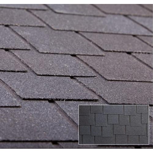 Бітумна черепиця Ruflex Dranka СБС Темна ніч