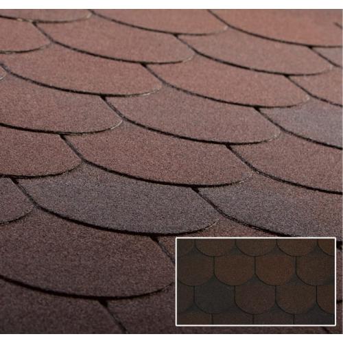 Битумная черепица Ruflex Ornami СБС Темный шоколад
