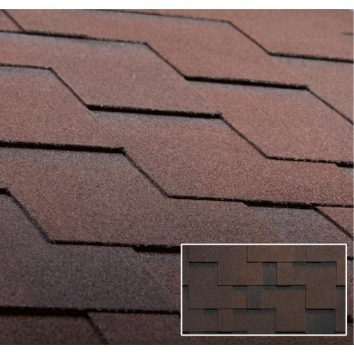 Бітумна черепиця Ruflex RUNA СБС Темний шоколад