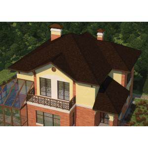 Бітумна черепиця Ruflex TAB СБС Темний шоколад