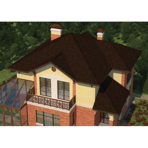 Бітумна черепиця Ruflex TAB СБС Темний шоколад