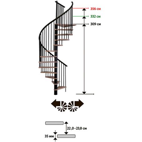 Лестница винтовая Minka SPIRAL Effect 160 серебристая, черная Лестница винтовая Minka SPIRAL Effect 160 серебристая, черная
