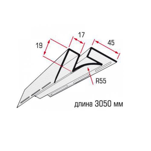 Виниловый сайдинг Alta Siding угол внутренний 3,05 м