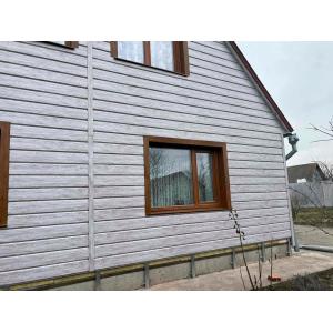 Сайдинг металлический "Евробрус" с принтом под дерево