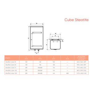 Бойлер (водонагрівач) Atlantic Cube Steatite VM 100 S4 С