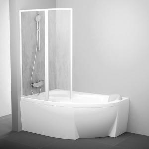 RAVAK Штора для ванны VSK 2 Rosa 150 белый декор L/R
