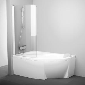 RAVAK Штора для ванны CVSK 1 Rosa 160/170 белый L/R