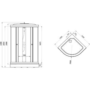 Душовий бокс Triton ДК Лайт 100x100 А