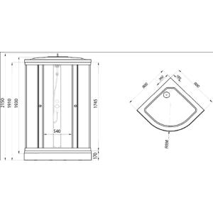 Душевой бокс Triton ДК Лайт 90x90 А