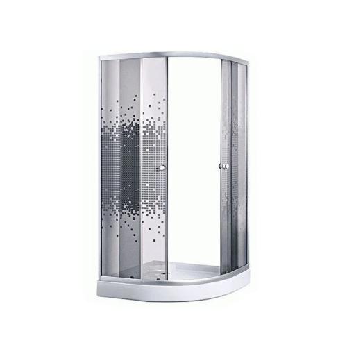 Душова кабіна Sansa S-90/15 Рама - сатин, скло - сіро-мозаїка