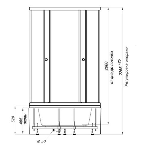 Душевая кабина Triton ДО Вирго 90x90 Б белый