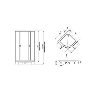 Душова кабіна Triton ДО Гідрус 90x90 А білий