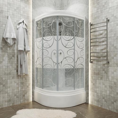 Душевая кабина Triton ДО Узоры 100x100 А белый