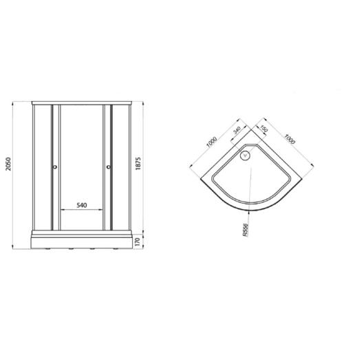 Душевая кабина Triton ДО Мозаика 100x100 А белый Душевая кабина Triton ДО Мозаика 100x100 А белый