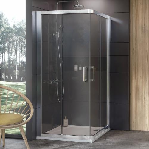 Душевая кабина Ravak 10° 100x90 пол. алюминий