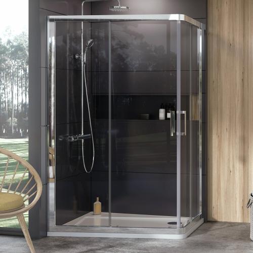 Душевая кабина Ravak 10° 120x90 пол. алюминий