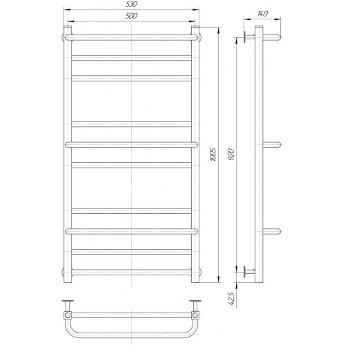 Сушка для рушників водяна Елна Анастасія 10 1005x530x140 мм Сушка для рушників водяна Елна Анастасія 10 1005x530x140 мм