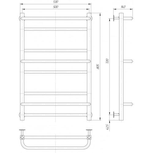 Сушка для рушників водяна Елна Анастасія 8 805x530x140 мм Сушка для рушників водяна Елна Анастасія 8 805x530x140 мм