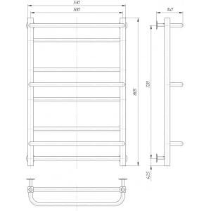 Полотенцесушитель водяной Элна Анастасия 8 805x530x140 мм