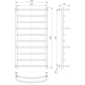 Сушка для рушників водяна Елна Каскад 10 1005x530x175 мм