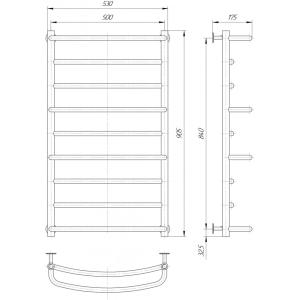 Сушка для рушників водяна Елна Каскад 9 905x530x175 мм